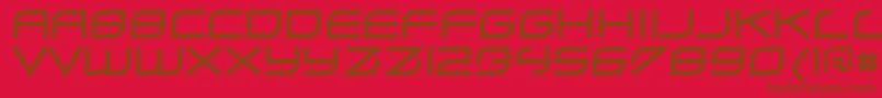 ZerohourRegular Font – Brown Fonts on Red Background