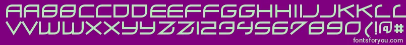 Fonte ZerohourRegular – fontes verdes em um fundo violeta