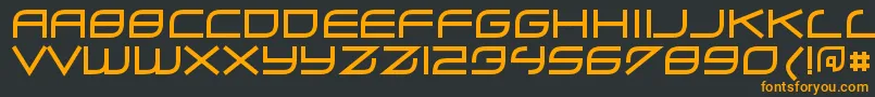 ZerohourRegular Font – Orange Fonts on Black Background