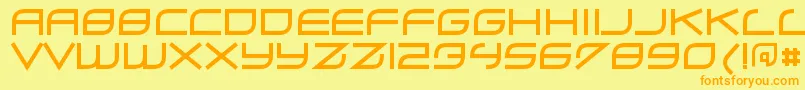 ZerohourRegular Font – Orange Fonts on Yellow Background