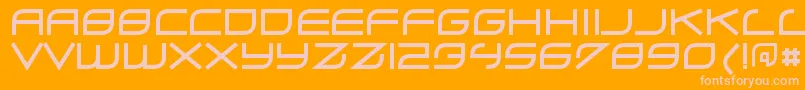 Czcionka ZerohourRegular – różowe czcionki na pomarańczowym tle