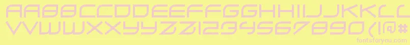 Шрифт ZerohourRegular – розовые шрифты на жёлтом фоне