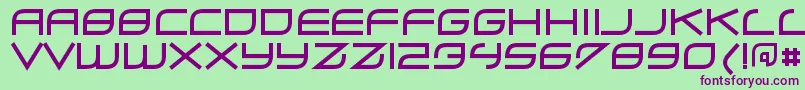 ZerohourRegular Font – Purple Fonts on Green Background