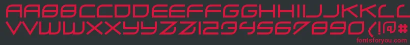 ZerohourRegular Font – Red Fonts on Black Background