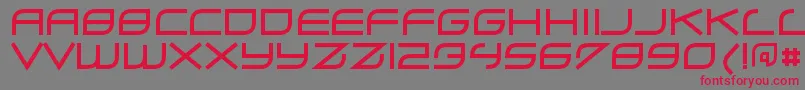 ZerohourRegular Font – Red Fonts on Gray Background