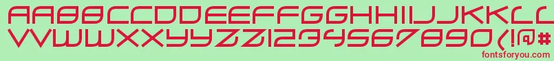 ZerohourRegular Font – Red Fonts on Green Background