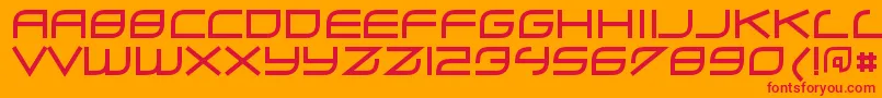 ZerohourRegular Font – Red Fonts on Orange Background