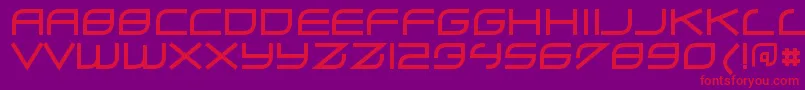 ZerohourRegular-Schriftart – Rote Schriften auf violettem Hintergrund