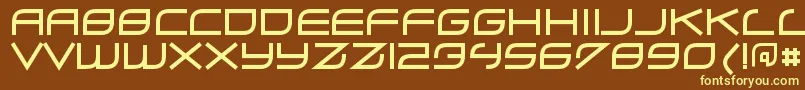 Шрифт ZerohourRegular – жёлтые шрифты на коричневом фоне