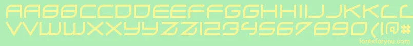 ZerohourRegular Font – Yellow Fonts on Green Background