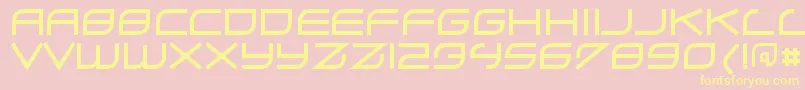 Шрифт ZerohourRegular – жёлтые шрифты на розовом фоне