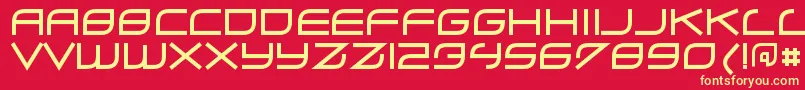 ZerohourRegular Font – Yellow Fonts on Red Background