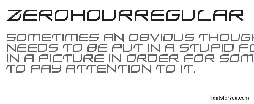 ZerohourRegular Font