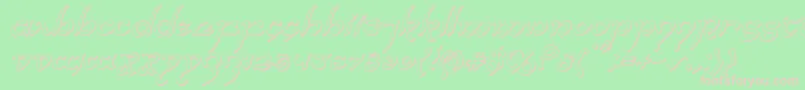 Halfelven3Dital Font – Pink Fonts on Green Background