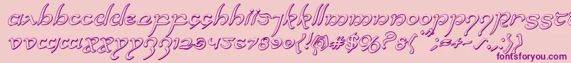Halfelven3Dital Font – Purple Fonts on Pink Background