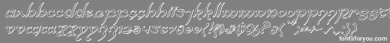 フォントHalfelven3Dital – 灰色の背景に白い文字