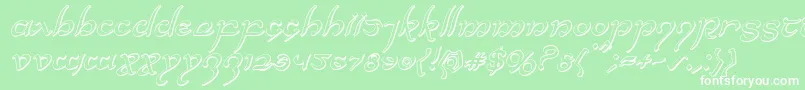 Halfelven3Dital Font – White Fonts on Green Background
