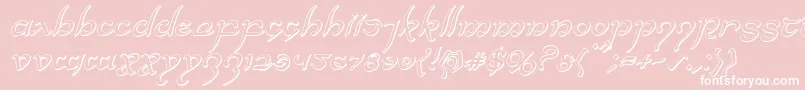 Halfelven3Dital Font – White Fonts on Pink Background