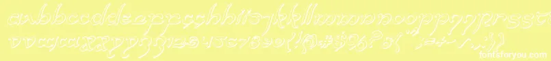 Halfelven3Dital Font – White Fonts on Yellow Background