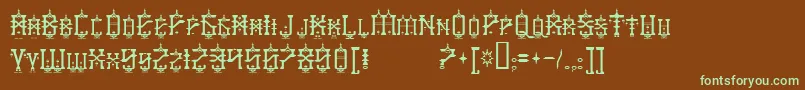More about BabyJeepers Font BabyJeepers Font – Green Fonts on Brown Background