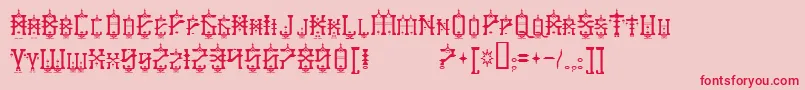BabyJeepers Font – Red Fonts on Pink Background