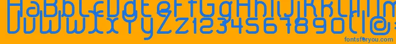 LeroticaRegular Font – Blue Fonts on Orange Background