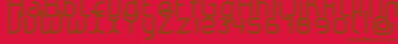LeroticaRegular Font – Brown Fonts on Red Background