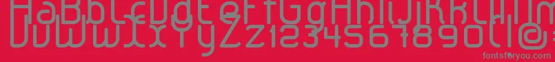 フォントLeroticaRegular – 赤い背景に灰色の文字