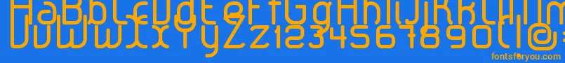 LeroticaRegular Font – Orange Fonts on Blue Background