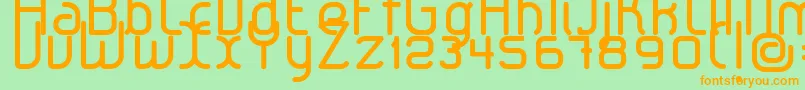 LeroticaRegular Font – Orange Fonts on Green Background