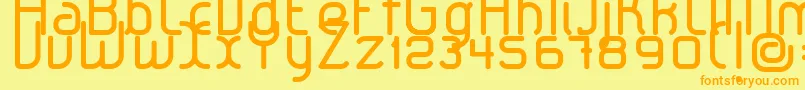 LeroticaRegular Font – Orange Fonts on Yellow Background
