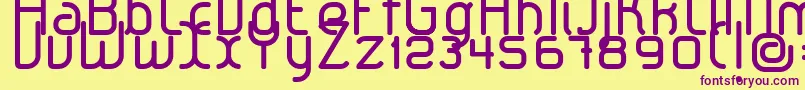 LeroticaRegular Font – Purple Fonts on Yellow Background
