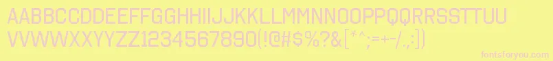 OctinCollegeFree Font – Pink Fonts on Yellow Background