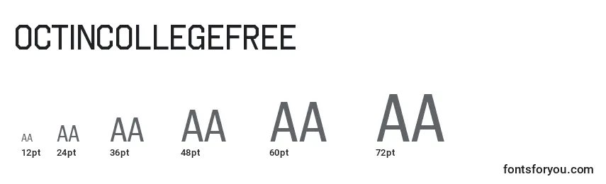 OctinCollegeFree Font Sizes