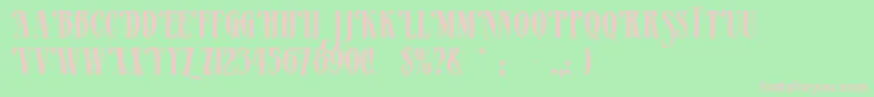 フォントMazamaRegular – 緑の背景にピンクのフォント