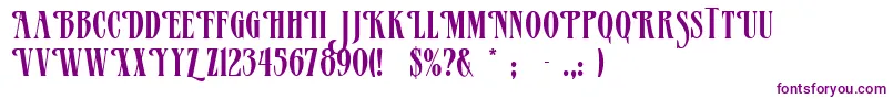フォントMazamaRegular – 白い背景に紫のフォント
