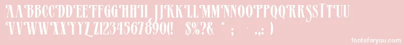 MazamaRegular Font – White Fonts on Pink Background