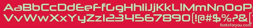 NeuropoliticalrgRegular Font – Green Fonts on Red Background