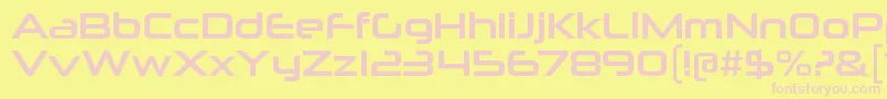 NeuropoliticalrgRegular Font – Pink Fonts on Yellow Background