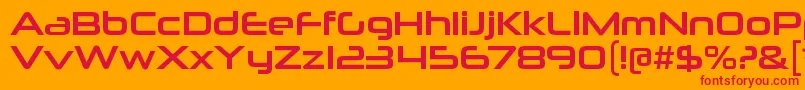 NeuropoliticalrgRegular Font – Red Fonts on Orange Background