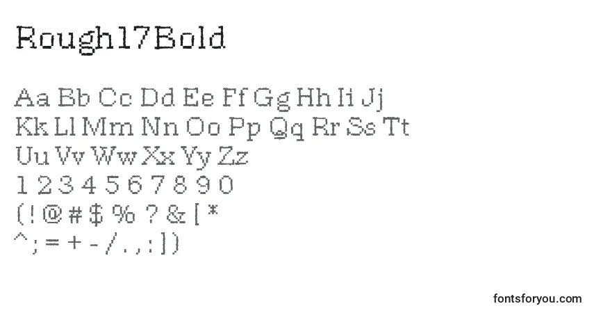 Шрифт Rough17Bold – алфавит, цифры, специальные символы