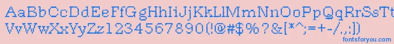 Rough17Bold Font – Blue Fonts on Pink Background