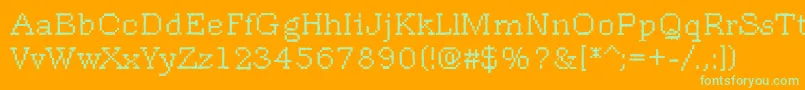Rough17Bold Font – Green Fonts on Orange Background