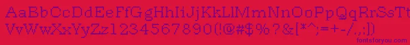 Rough17Bold Font – Purple Fonts on Red Background