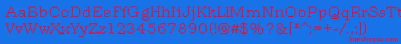 Rough17Bold Font – Red Fonts on Blue Background