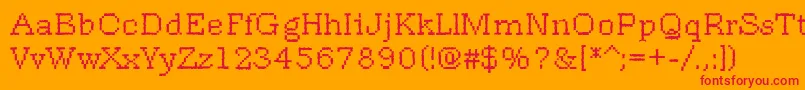 フォントRough17Bold – オレンジの背景に赤い文字