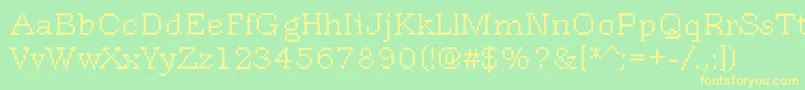 Rough17Bold Font – Yellow Fonts on Green Background