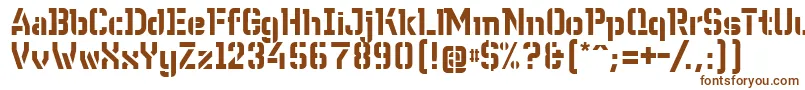 WcWunderbach-fontti – ruskeat fontit valkoisella taustalla