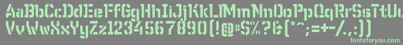 WcWunderbach-fontti – vihreät fontit harmaalla taustalla