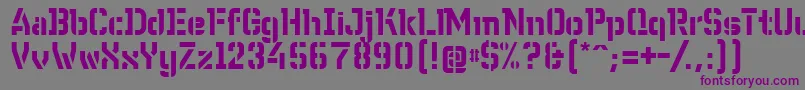 Шрифт WcWunderbach – фиолетовые шрифты на сером фоне